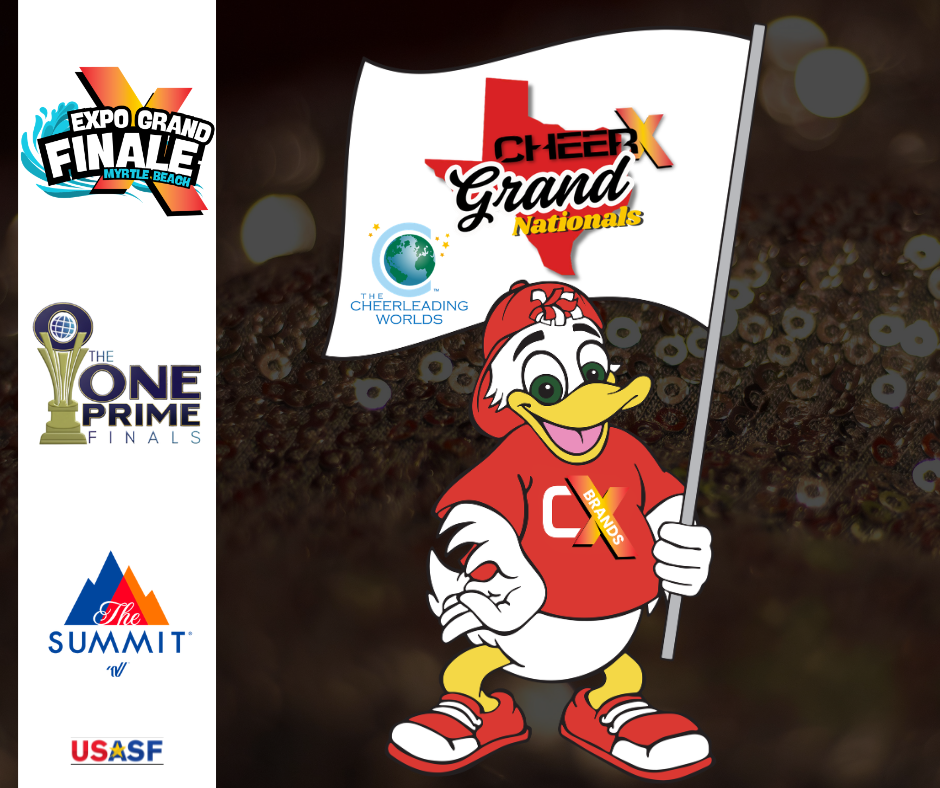 Cheer x is sponsored by us sf and summit