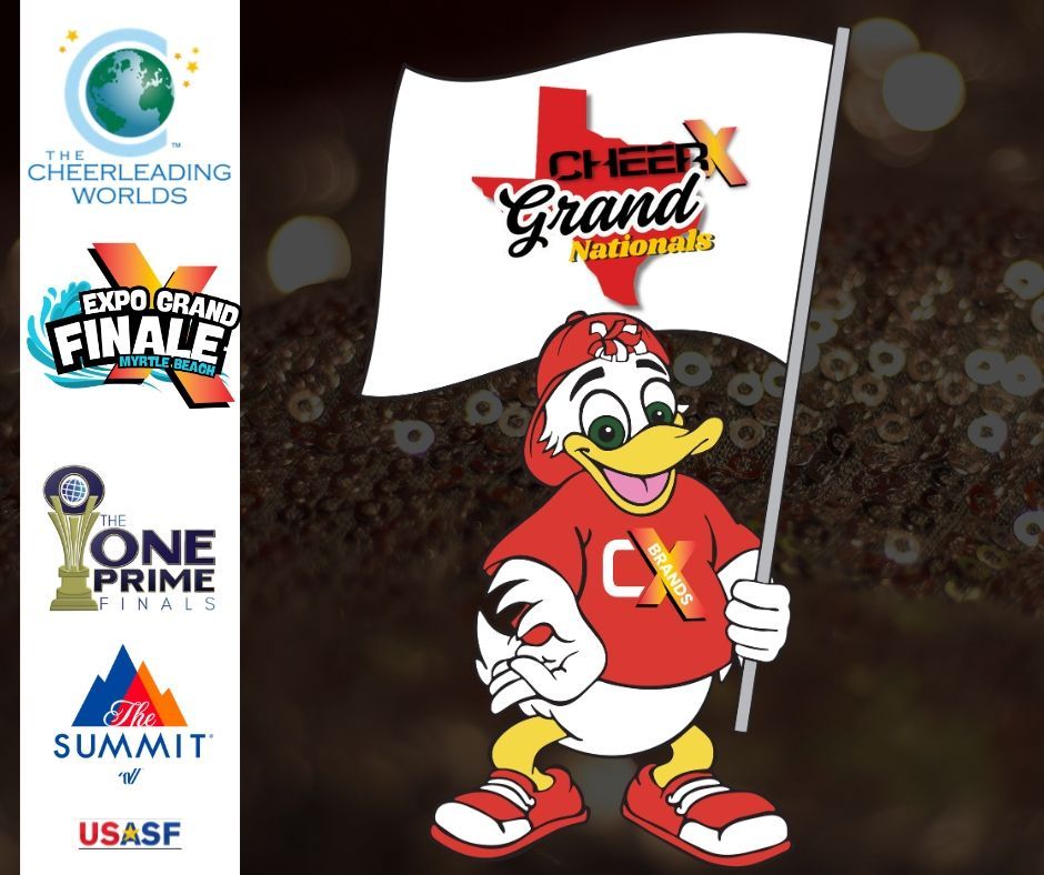 Cheer x is sponsored by us sf and summit