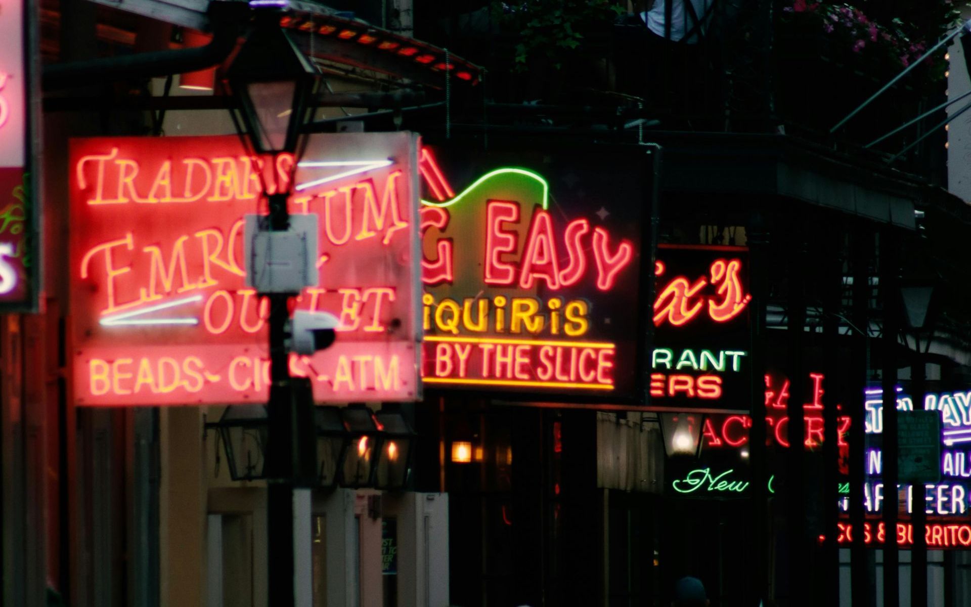 A neon sign that says ' easy ' on it