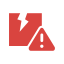 Damaged package symbol with an exclamation mark.