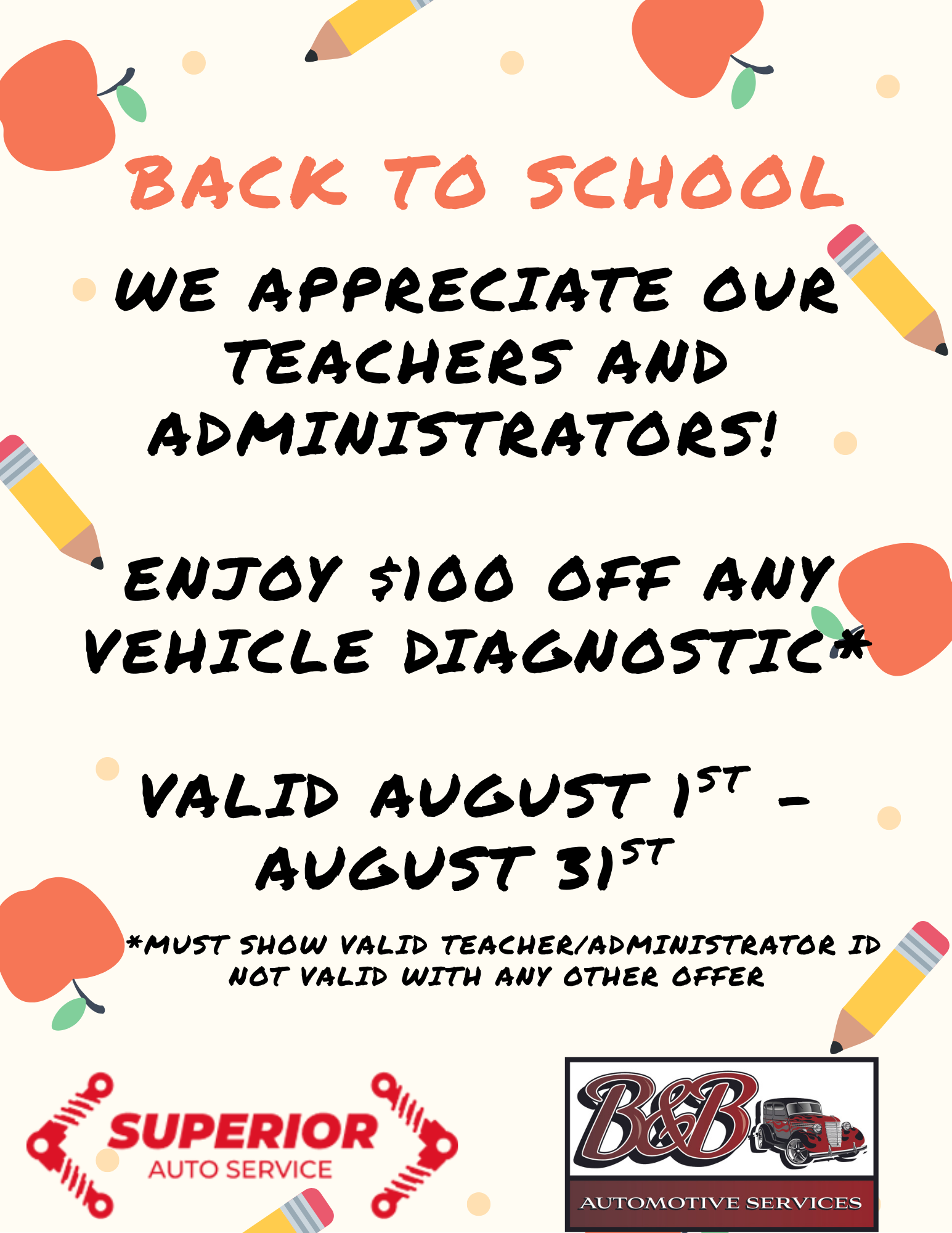 August Promo 2025 | B&B Automotive Services