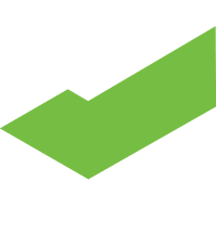A green arrow pointing to the right on a white background.