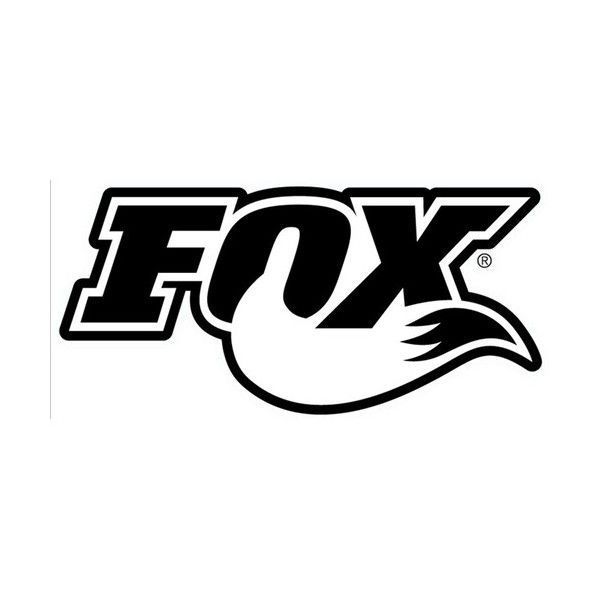 Black Fox Racing logo featuring stylized text with a white fox tail swoosh on a white background.