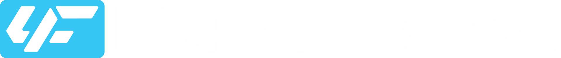 A black stylized weight icon with the yellow letters 