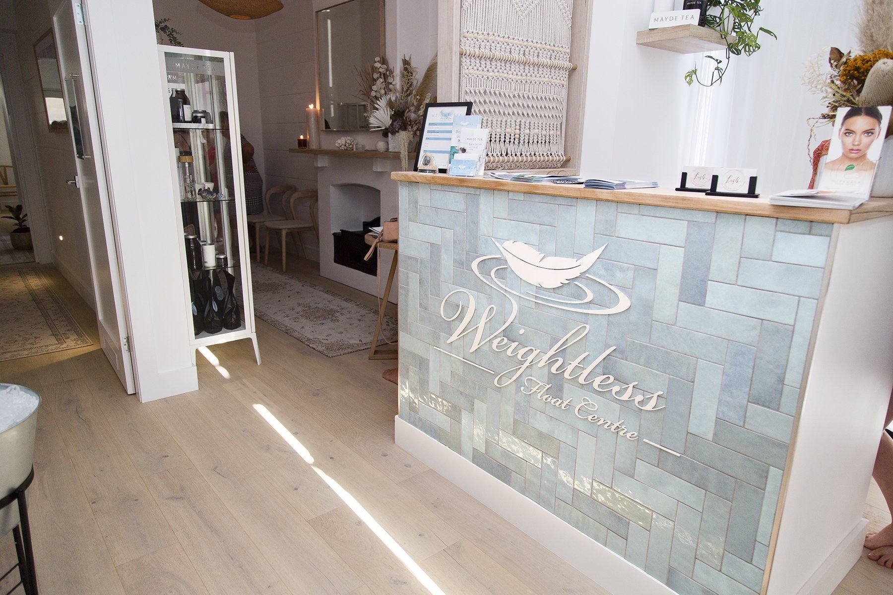 reception at weightless float centre