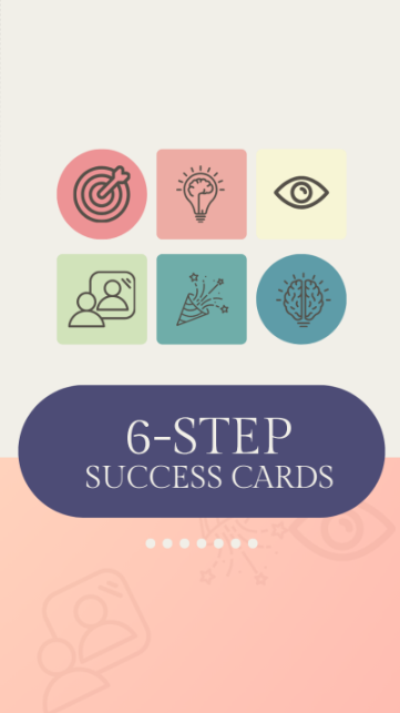 6 Step Success Cards from Bright Moments Therapy