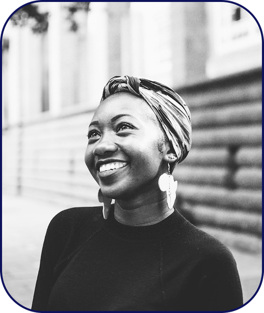 Joyful woman smiling outdoor