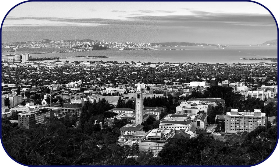 An overlooking view of Berkley, CA