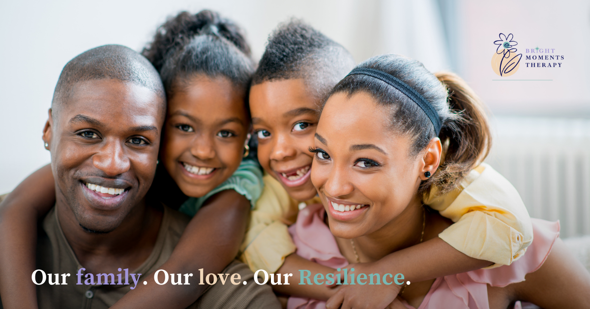 black family happy portrait