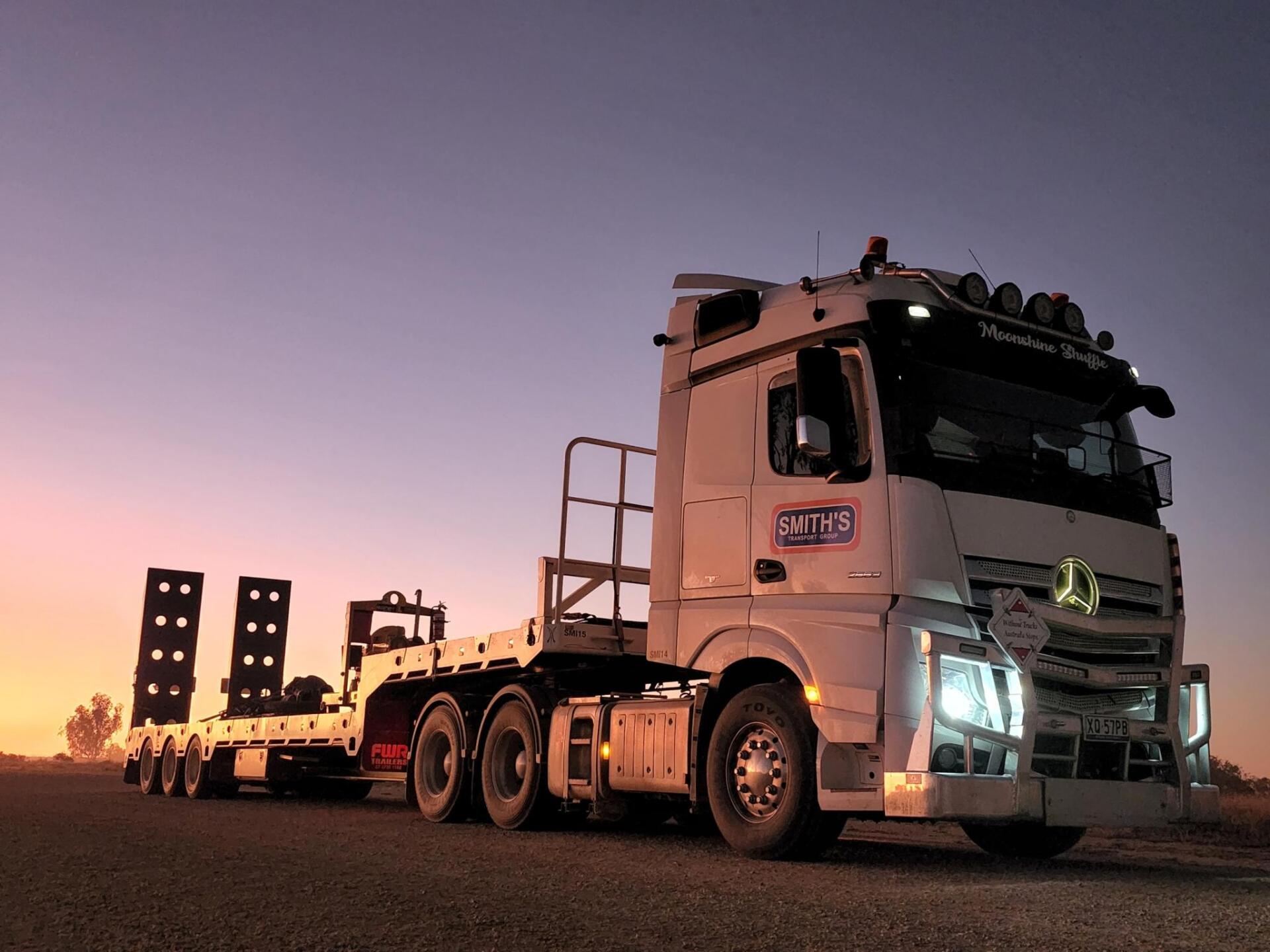 Transport Truck on Park — Transport & Equipment Hire in Moranbah, QLD