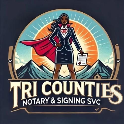 A logo for tri counties notary and signing svc