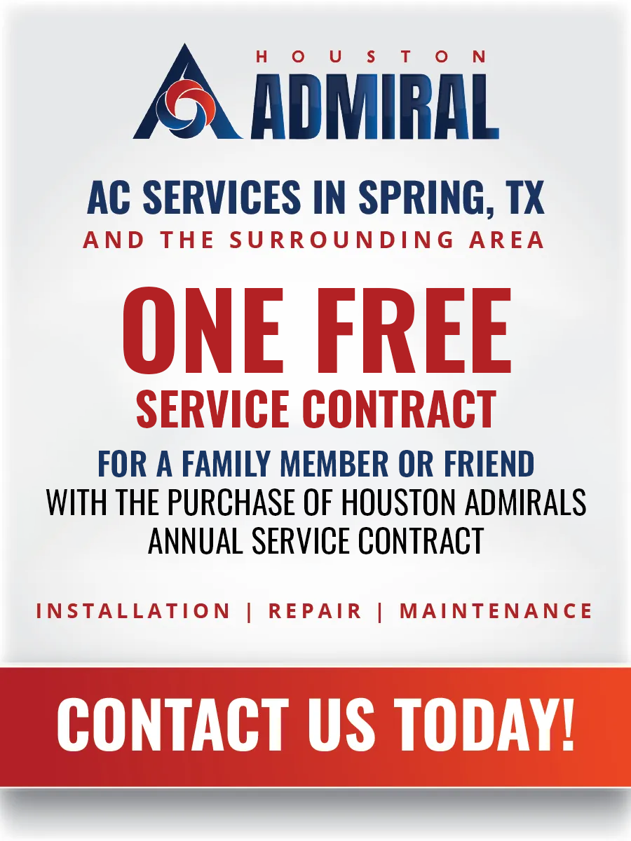 an advertisement for admiral ac services in spring tx and the surrounding area