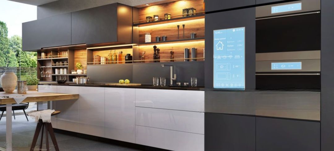 Outdoor bar with big smart screen