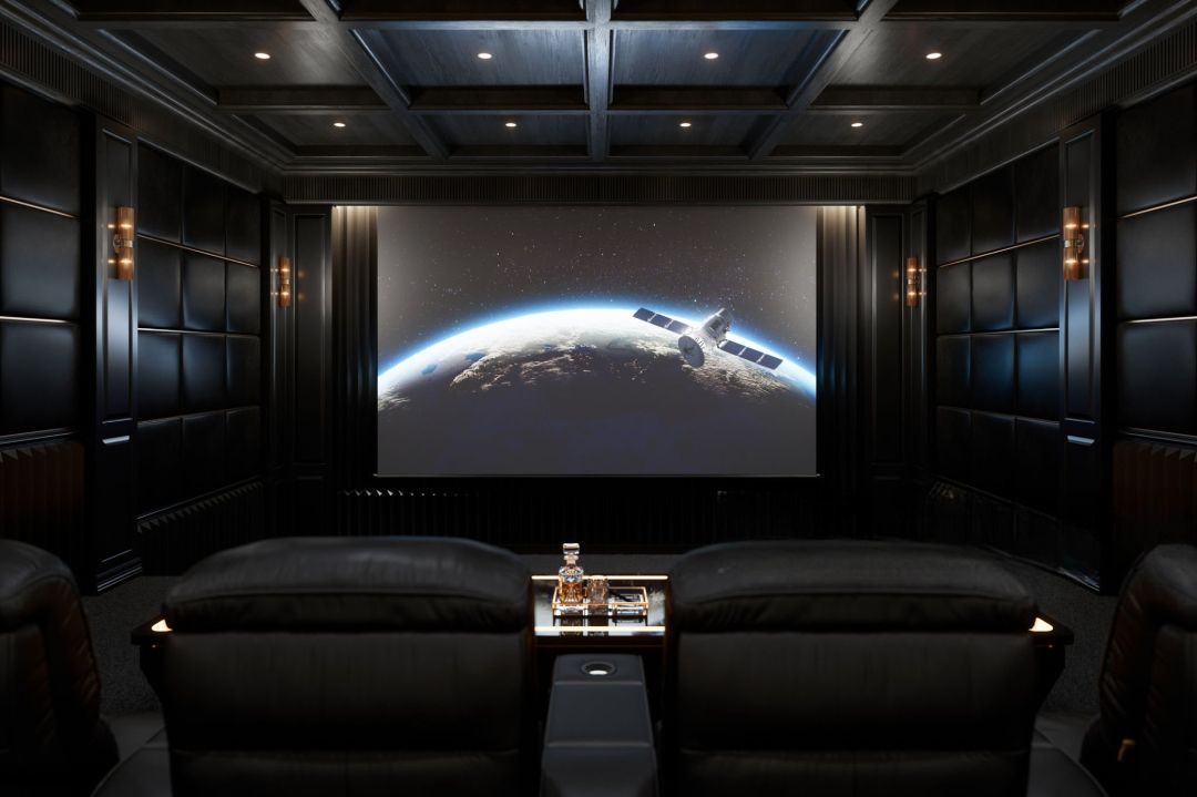 Home Theater Black Dimmed lights