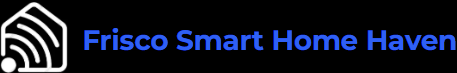 A logo for Frisco Smart Home Haven with a house on it