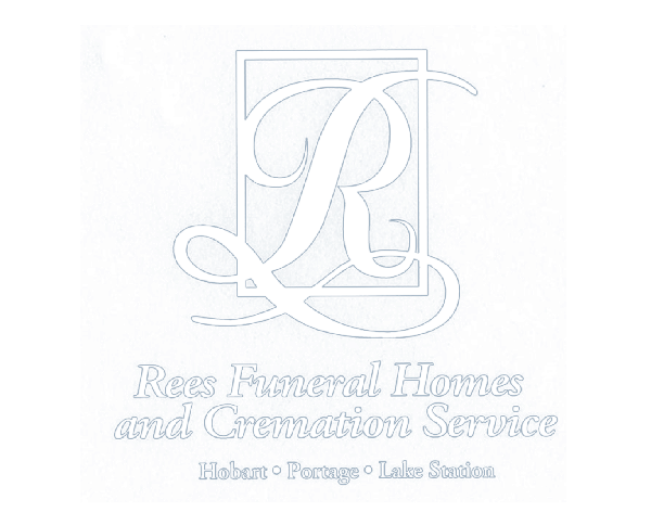 Rees Funeral Homes logo with an ornate 