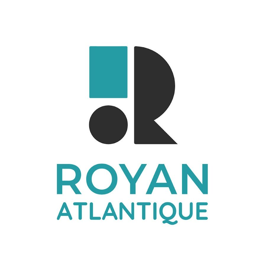 Un logo bleu et noir pour royan atlantique