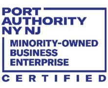 the port authority of new jersey is a minority-owned business enterprise certified logo .