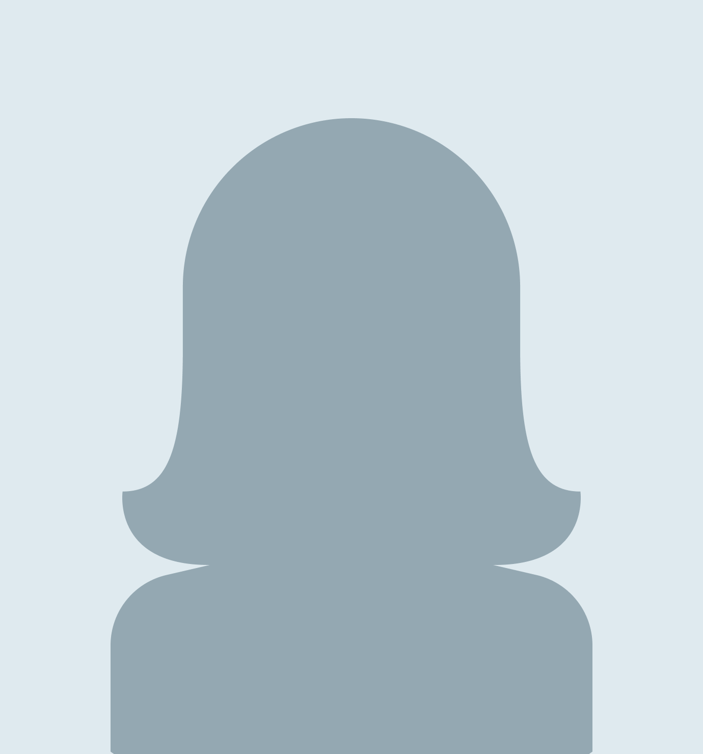 A silhouette of a woman without a face on a white background.