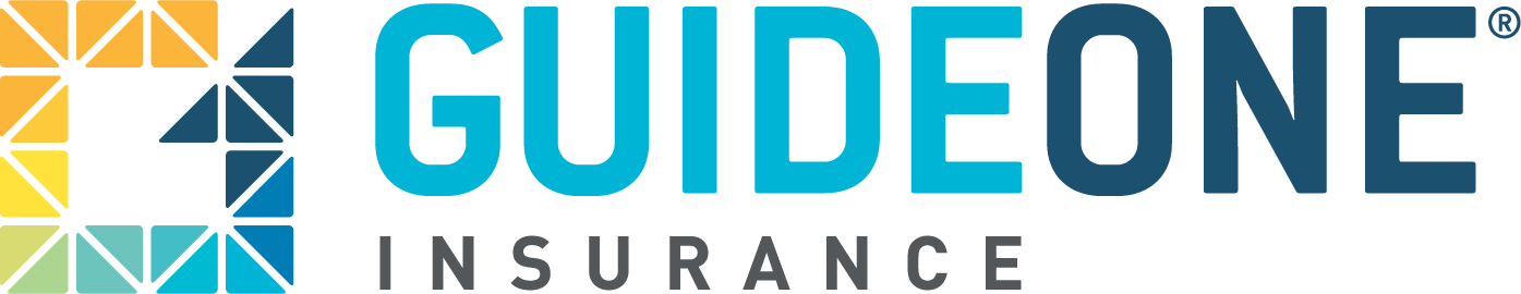 A blue progressive logo on a white background