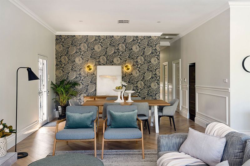 Leafy Pattern on the Feature Wall — Custom Home Builders in the Hunter Valley