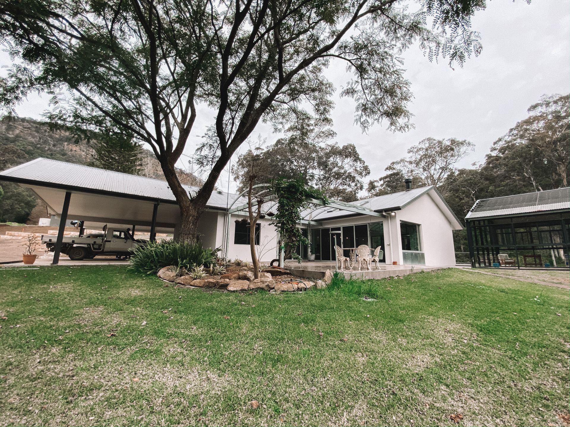 Rear of Luxury Home Overlooking the Bay — Custom Home Builders in the Hunter Valley