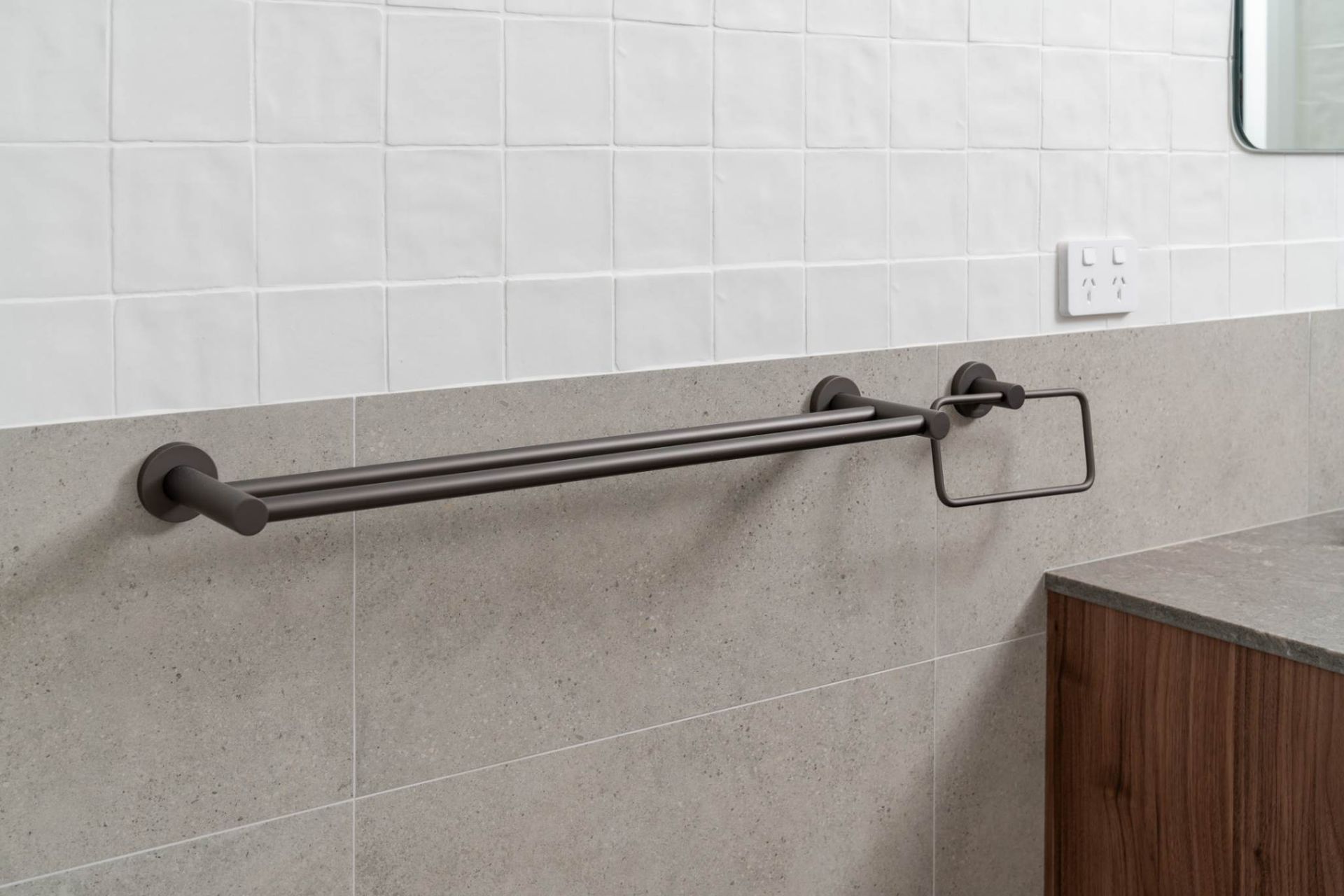 Close-up Of A Towel Holder — Custom Home Builders in the Hunter Valley