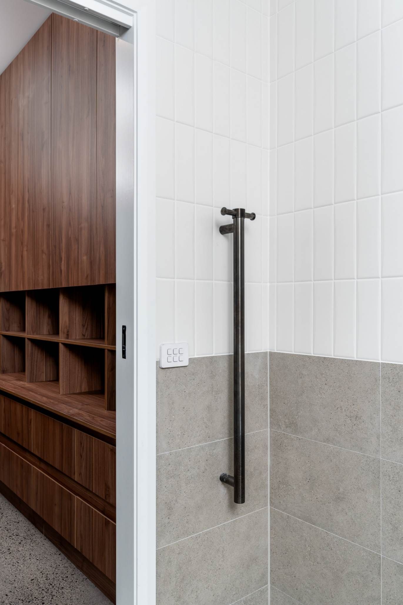 Wardrobe And A Bathroom — Custom Home Builders in the Hunter Valley