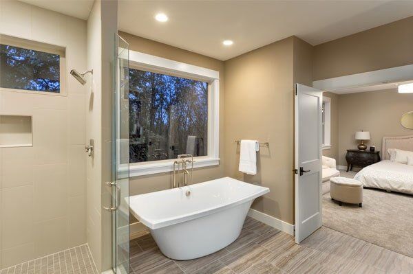 Bathroom Re-Do — Large Furnished Bathroom in Luxury Home in Holden, MA