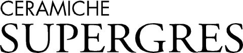 Ein schwarz-weißes Logo für Ceramiche Supergres