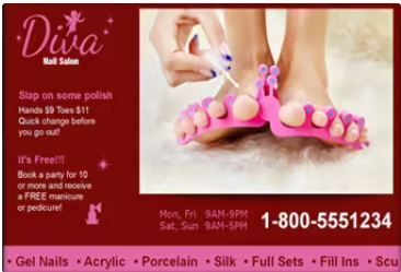 Digital Signage For
Nail, Hair & Beauty Salon 