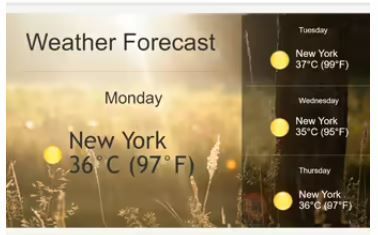 Weather Forecast Display Signage