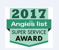 The logo for the 2017 angie 's list super service award.