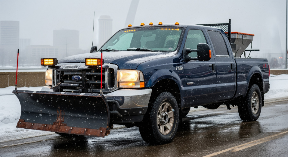 Ford F-150 with correctly matched suspension and lighting upgrades in St. Louis