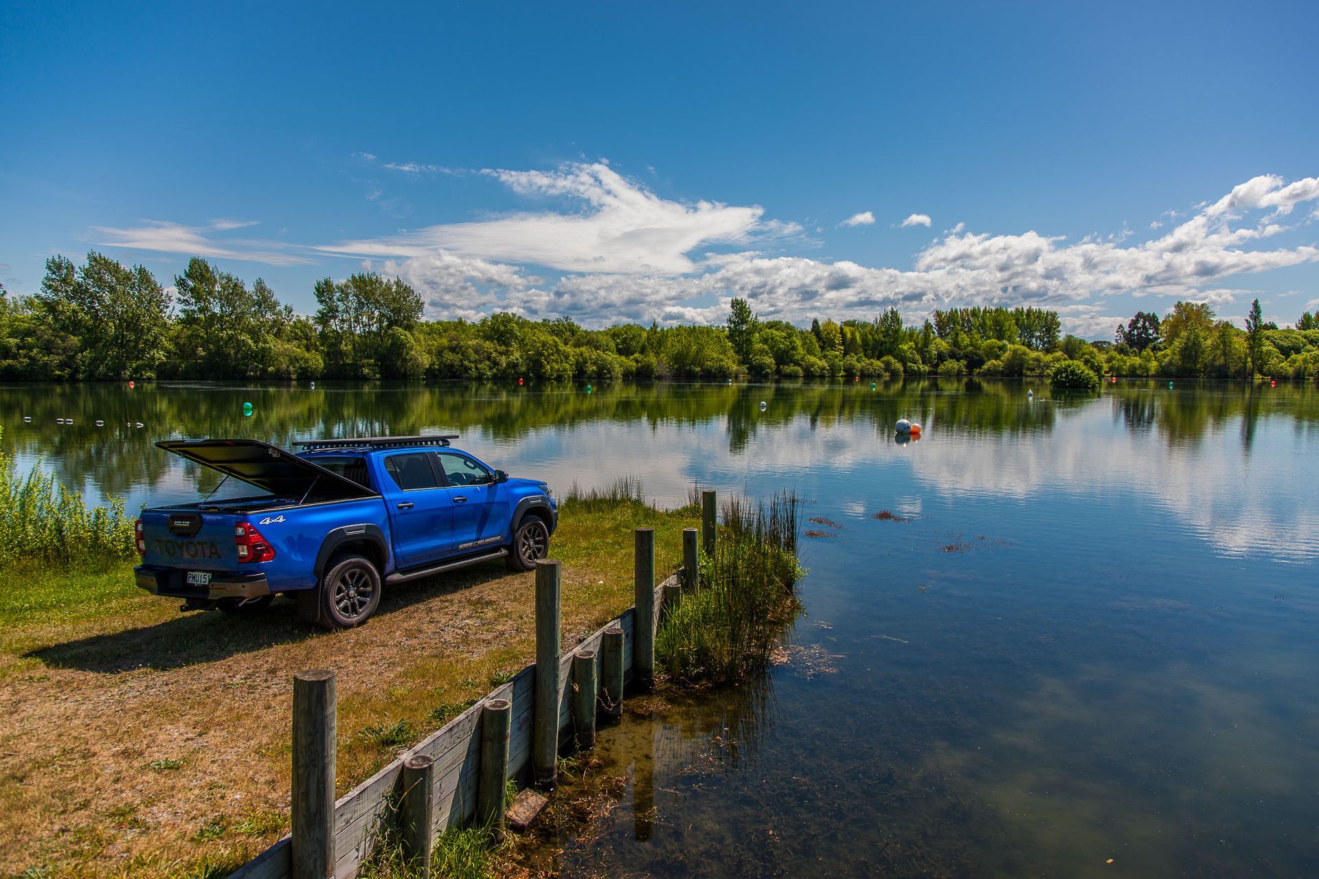 Toyota Hilux with MAXIM Hard Lid on the waterfront