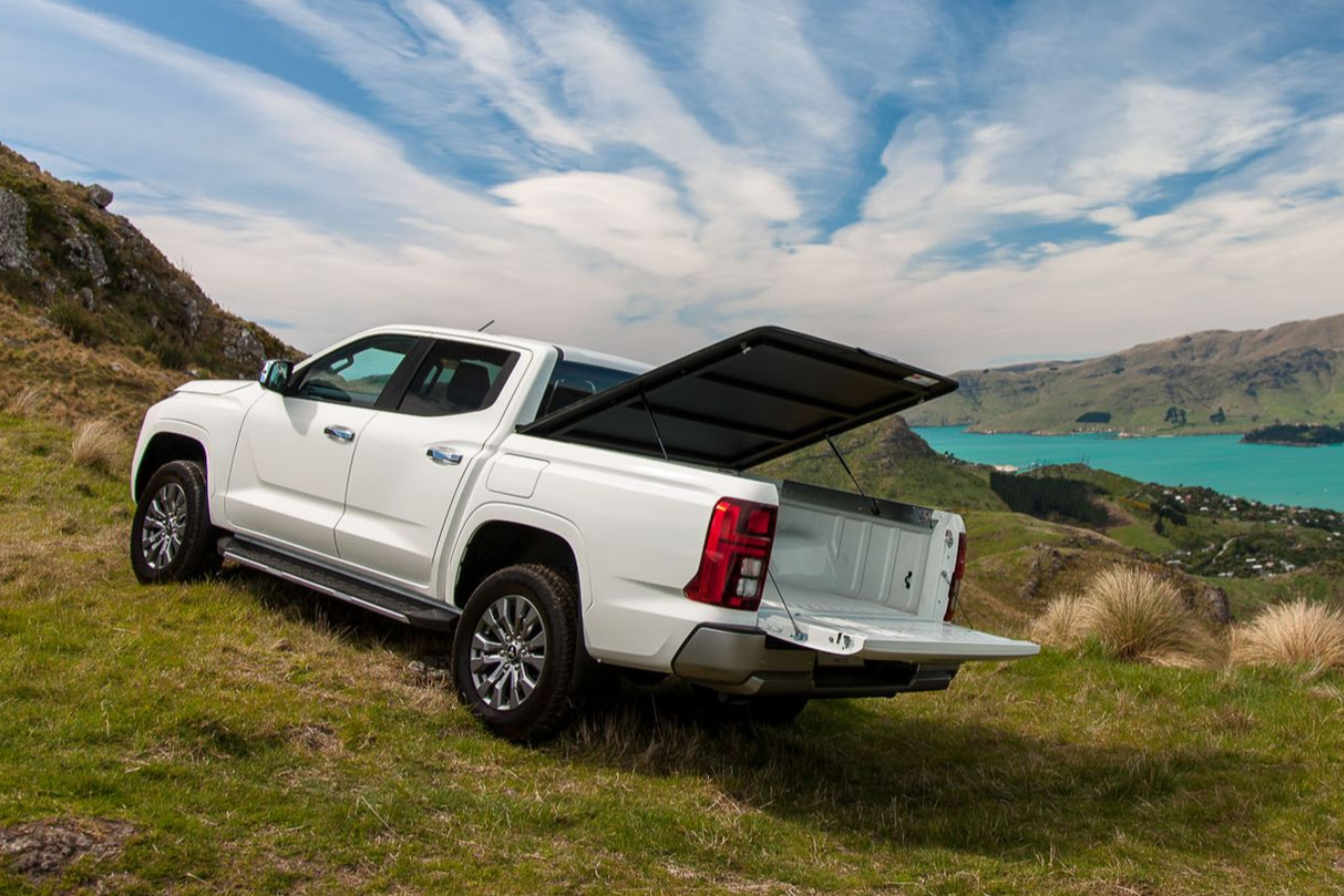 Ford Ranger with MAXIM Hard Lid at a wharf.