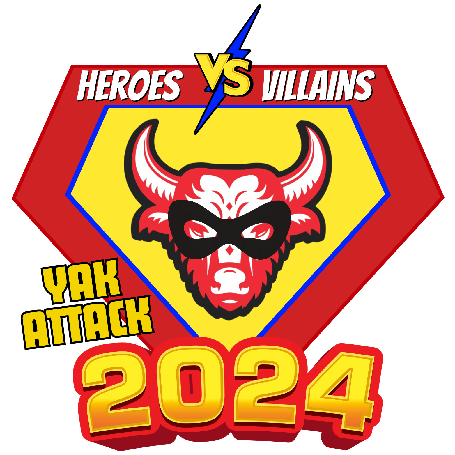 Un logo para héroes vs villanos yak attack 2024