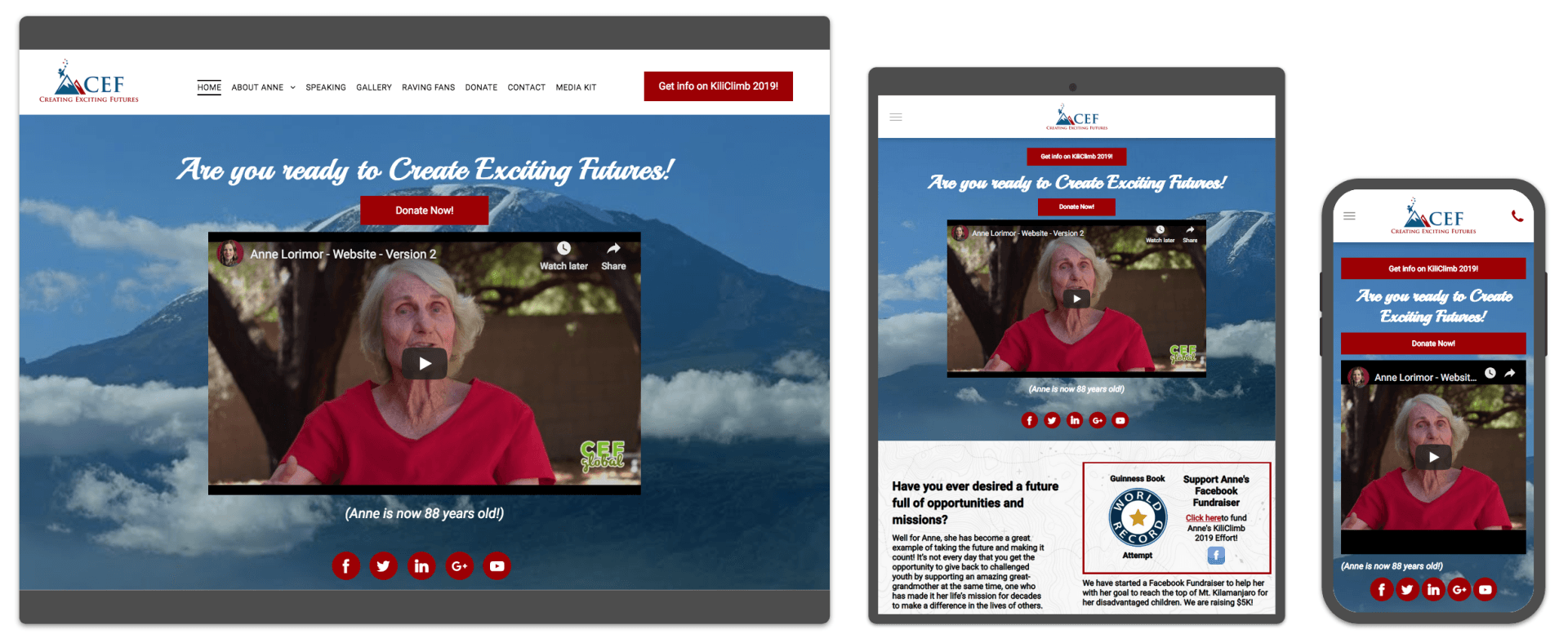 A woman is talking on a video screen on a tablet and phone.