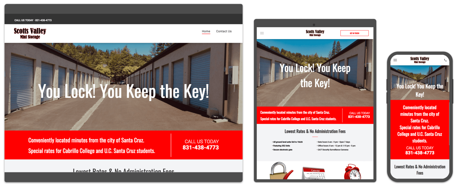 A screenshot of a website that says `` you lock you keep the key ''