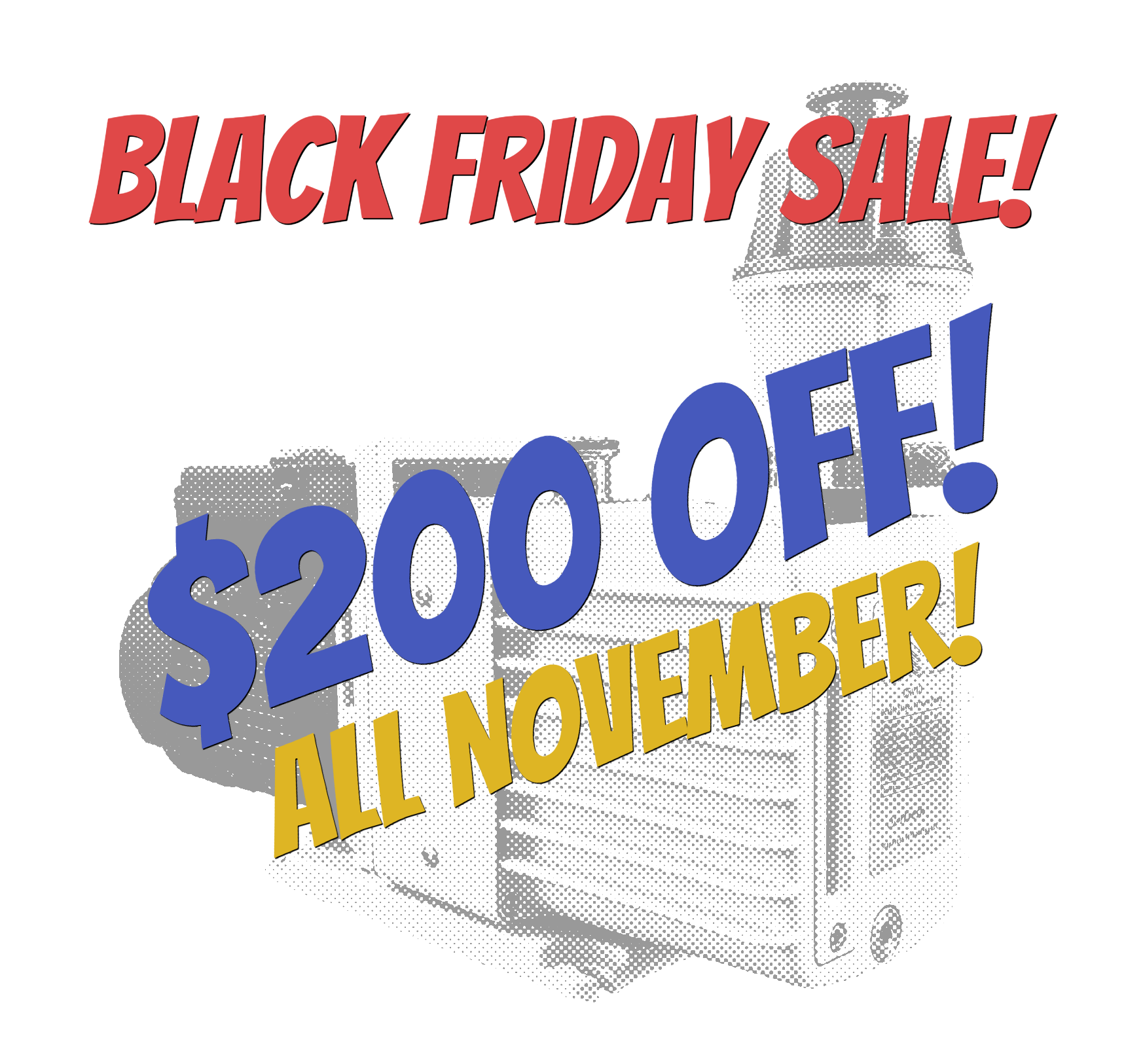 White vacuum pump with black motor, connected to a filtration unit, on a white surface.