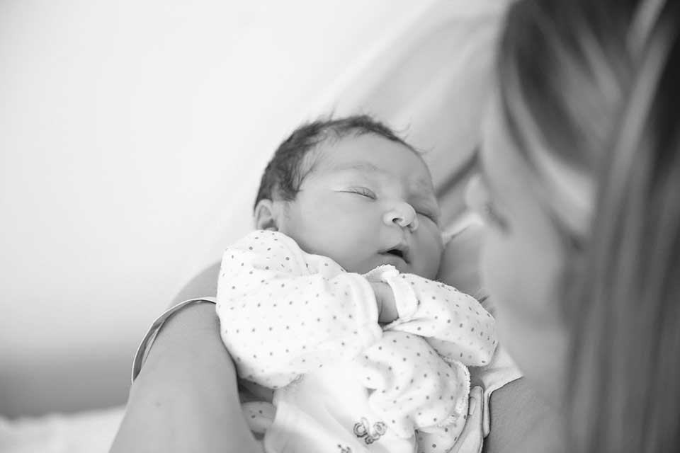 newborn baby born at Heavenly Hands Birthing Center