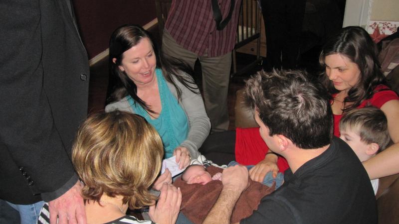 family with baby just after birth - Heavenly Hands Birthing Center