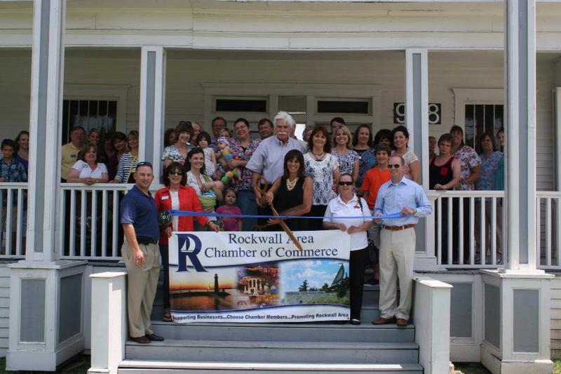 Tina posing with Rockwall Area Chamber of Commerce - Heavenly Hands Birthing Center