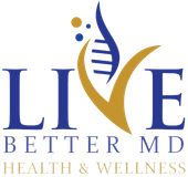 A logo for live better md health and wellness