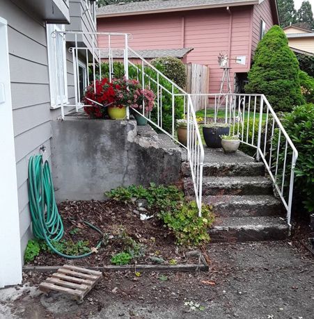 Before  of a Concrete Repair by Detail Concrete in Portland OR