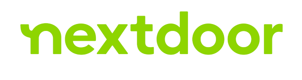 A green nextdoor logo on a white background