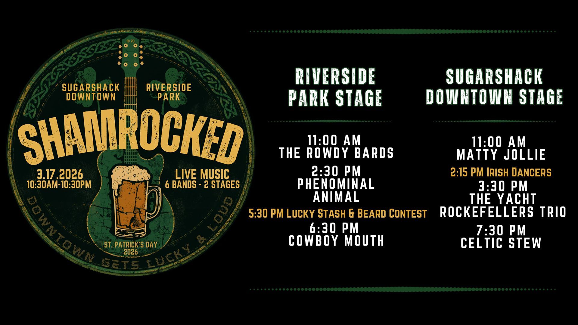 Shamrocked at Sugarshack Downtown