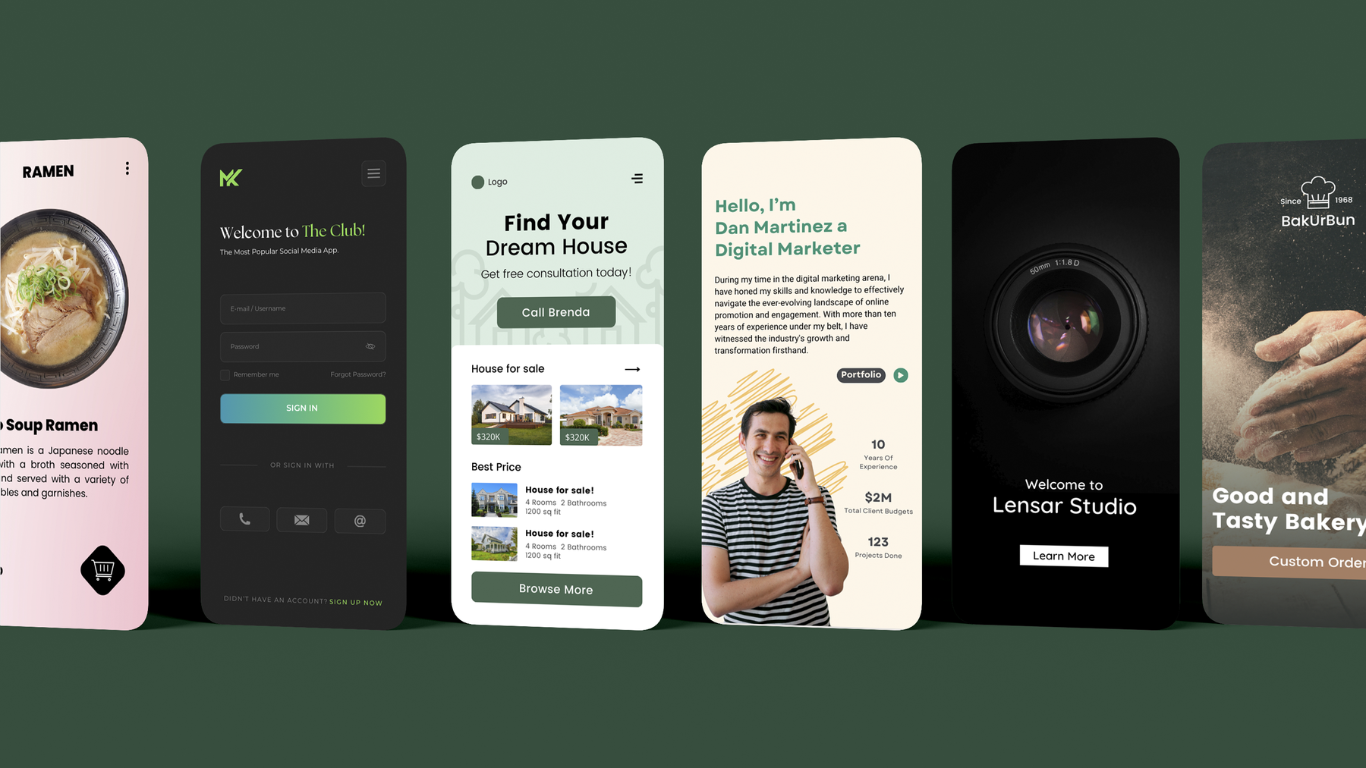 A group of phones sitting next to each other on a table.