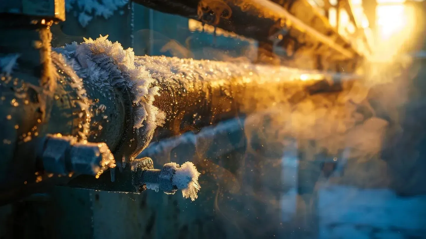 What should you do if you think a pipe is frozen but not burst?
