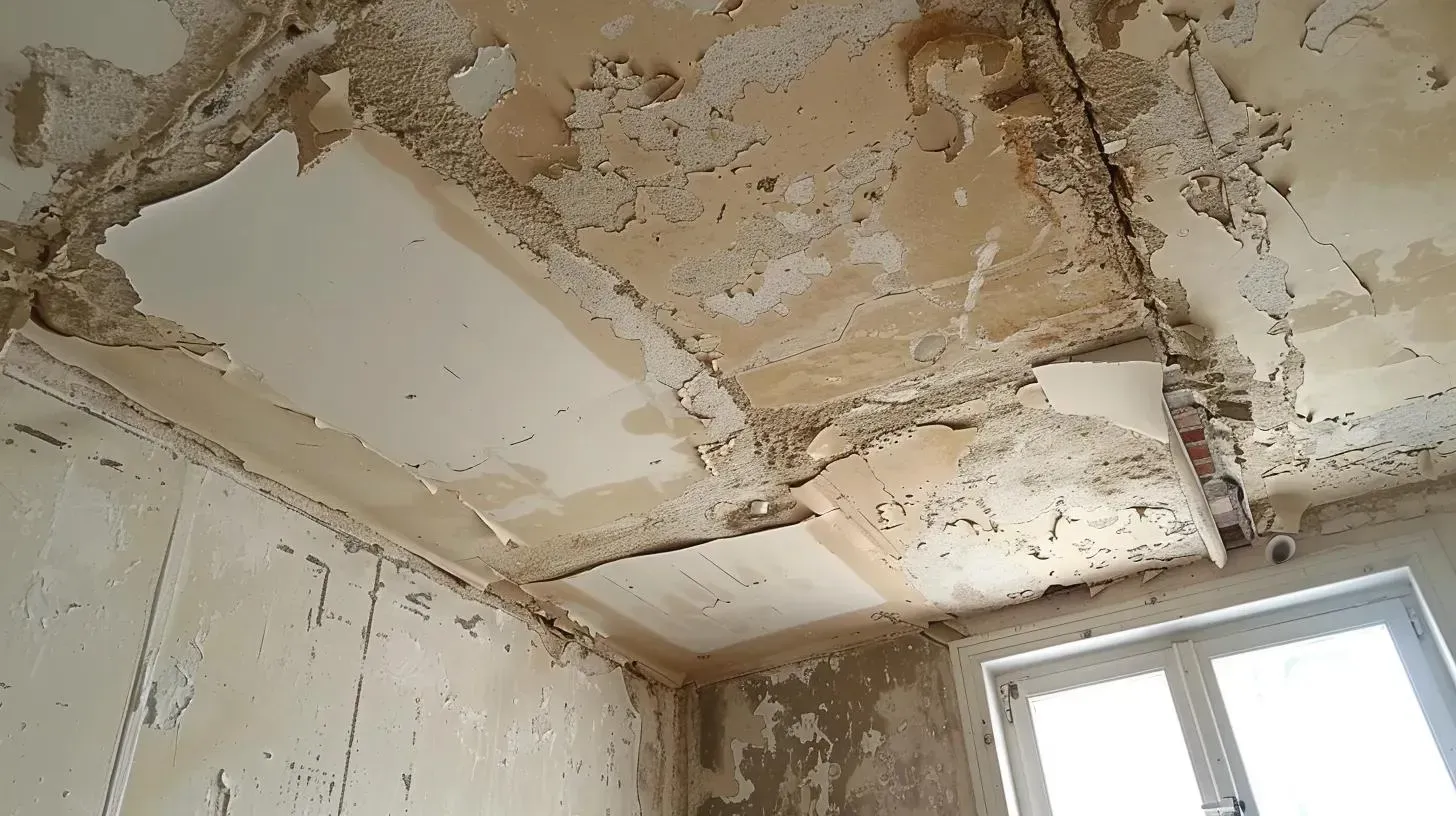 Damaged ceiling